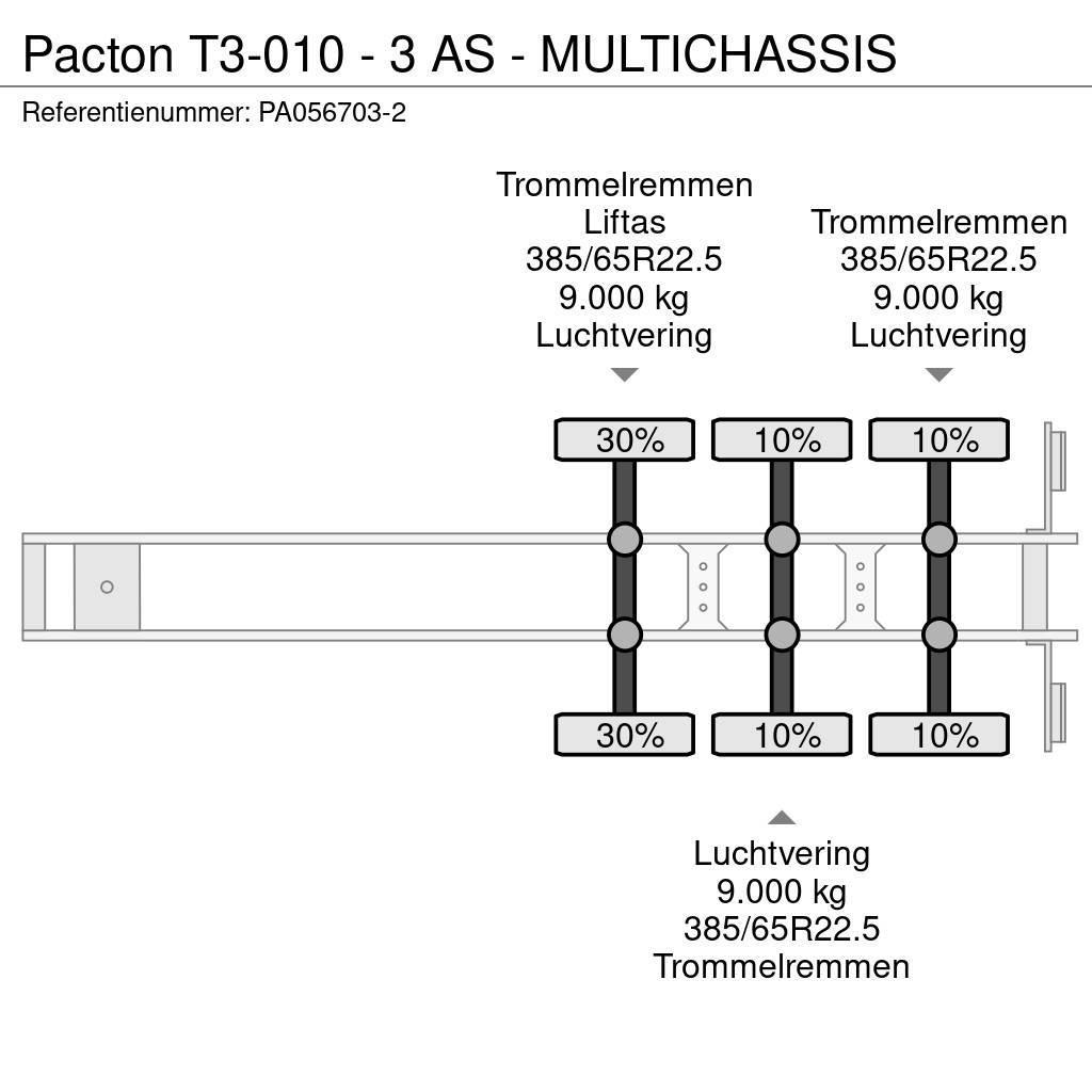 Pacton T3-010 - 3 AS - MULTICHASSIS Konteinerių puspriekabės