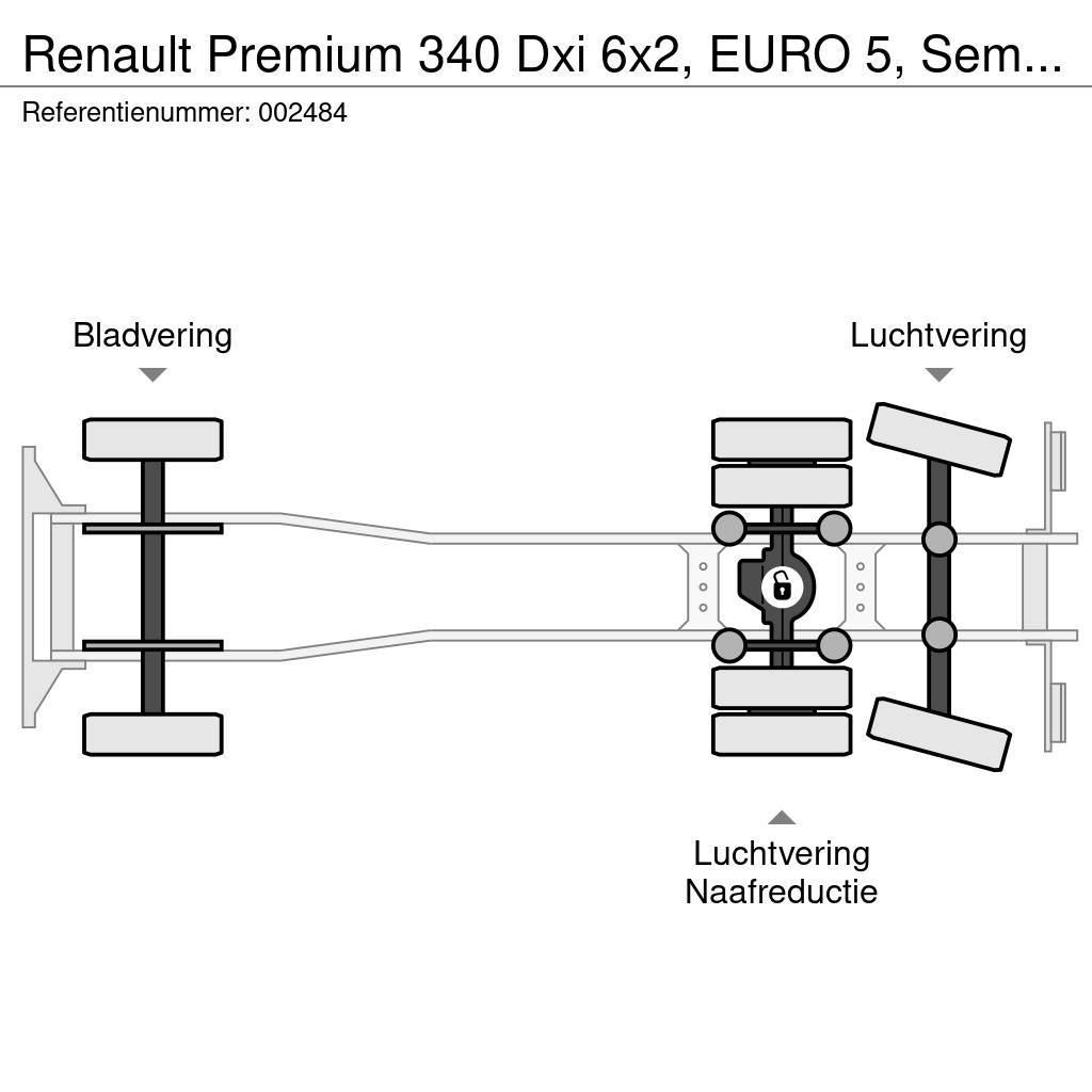 Renault Premium 340 Dxi 6x2, EURO 5, Semat Zoeller Šiukšliavežės