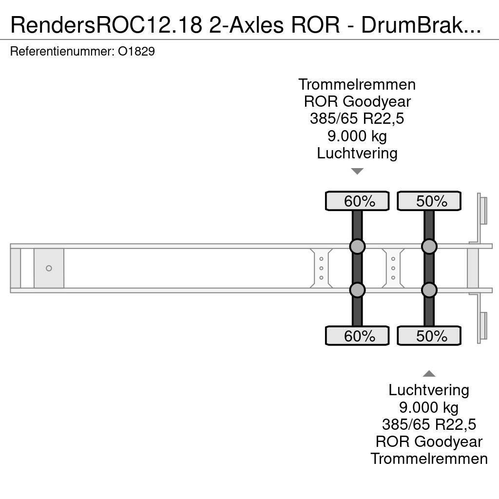 Renders ROC12.18 2-Axles ROR - DrumBrakes - 20FT Connectio Konteinerių puspriekabės