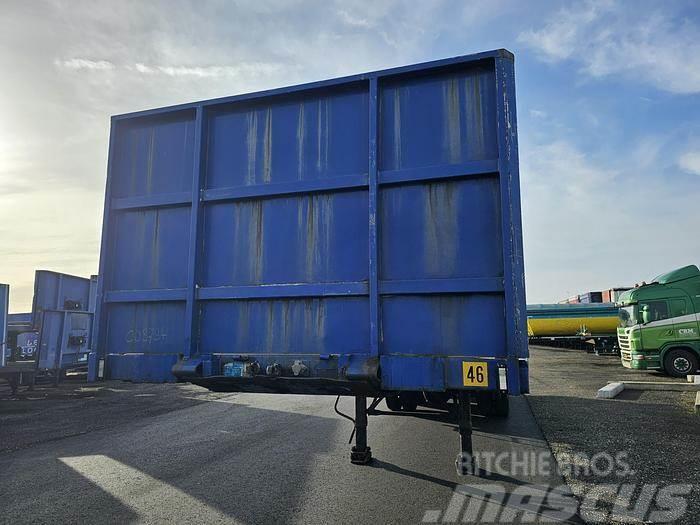 Contar B1828 dls| heavy duty| flatbed trailer with contai Bortinių sunkvežimių priekabos su nuleidžiamais bortais