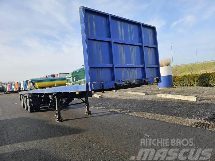 Contar B1828 dls| heavy duty| flatbed trailer with contai Bortinių sunkvežimių priekabos su nuleidžiamais bortais