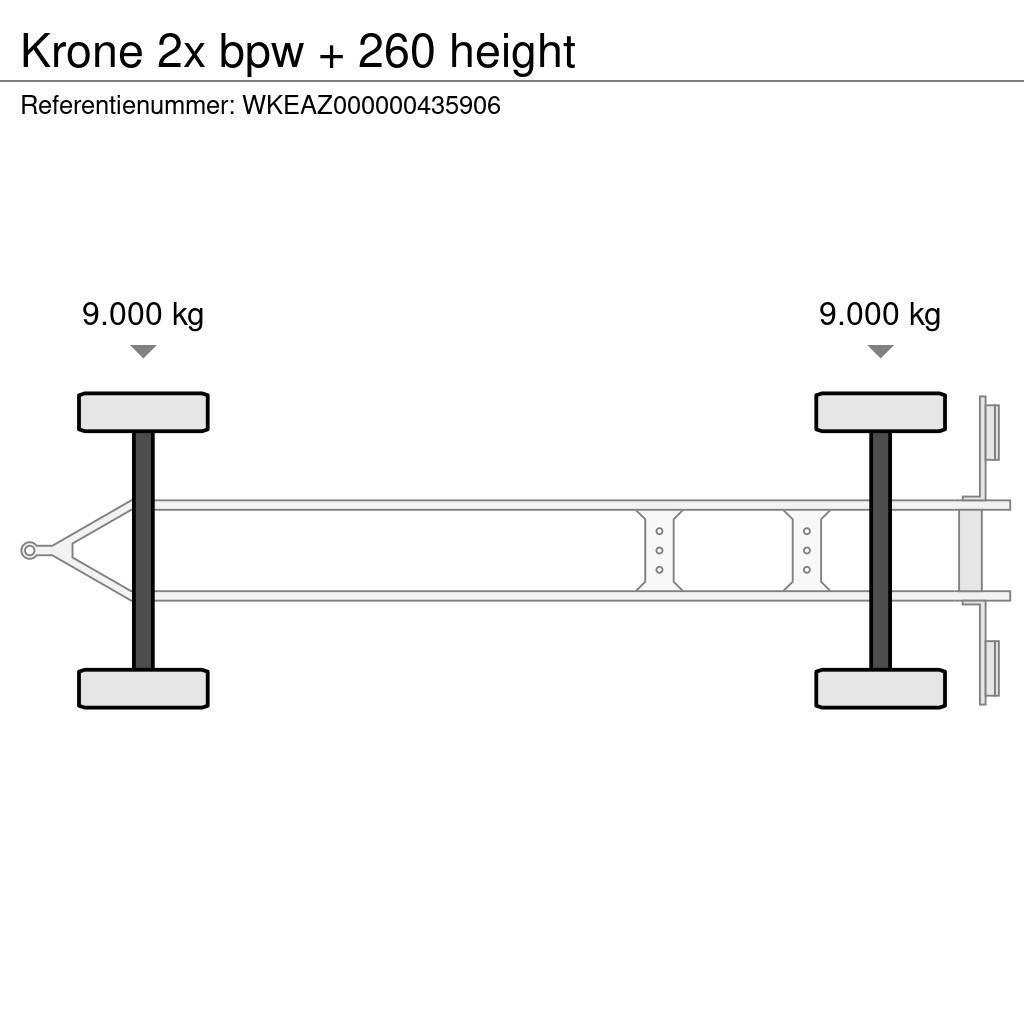 Krone 2x bpw + 260 height Priekabos su tentu