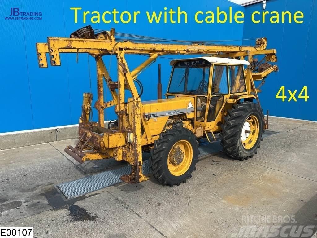 Landini 8830 4x4, Tractor with cable crane, drill rig Traktoriai