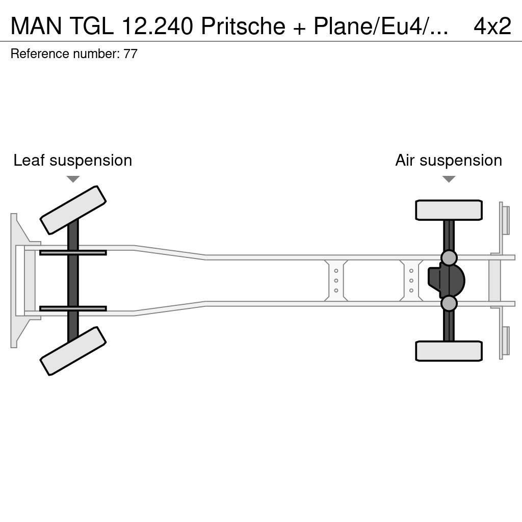 MAN TGL 12.240 Pritsche + Plane/Eu4/LBW Priekabos su tentu