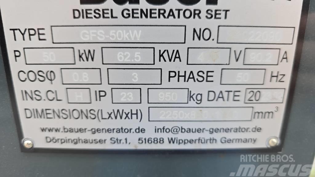 Bauer GFS-50KW Dyzeliniai generatoriai