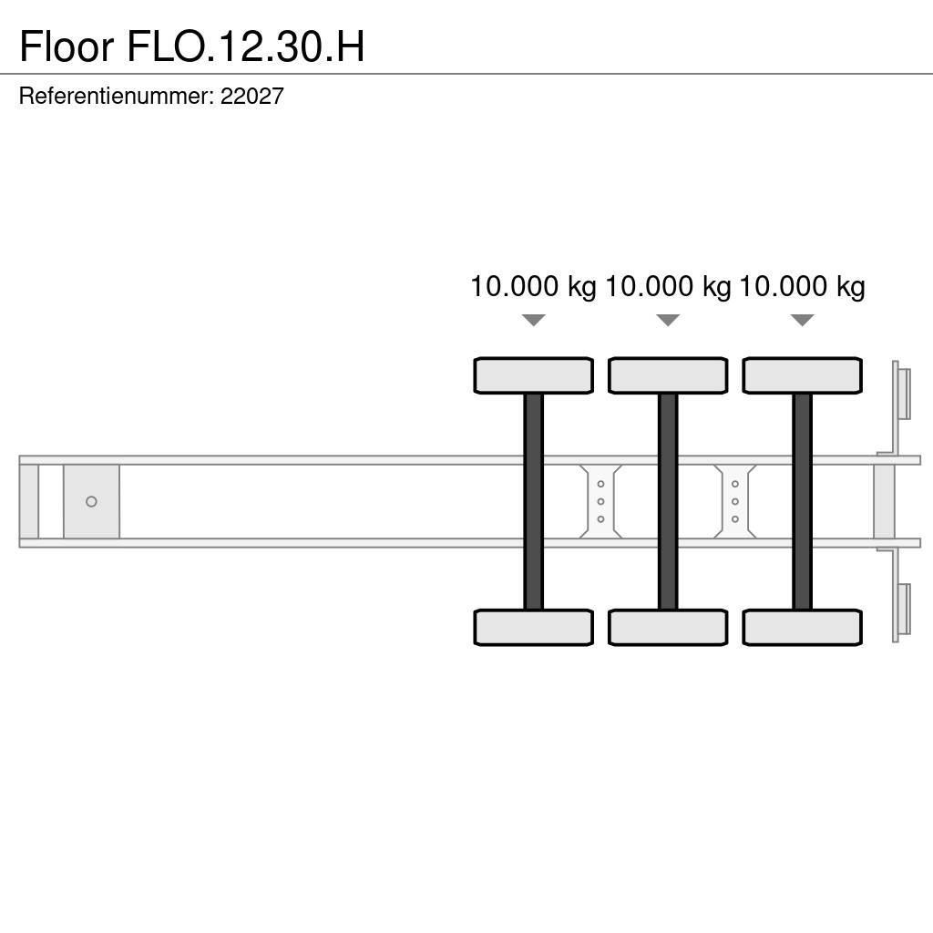 Floor FLO.12.30.H Bortinių sunkvežimių priekabos su nuleidžiamais bortais