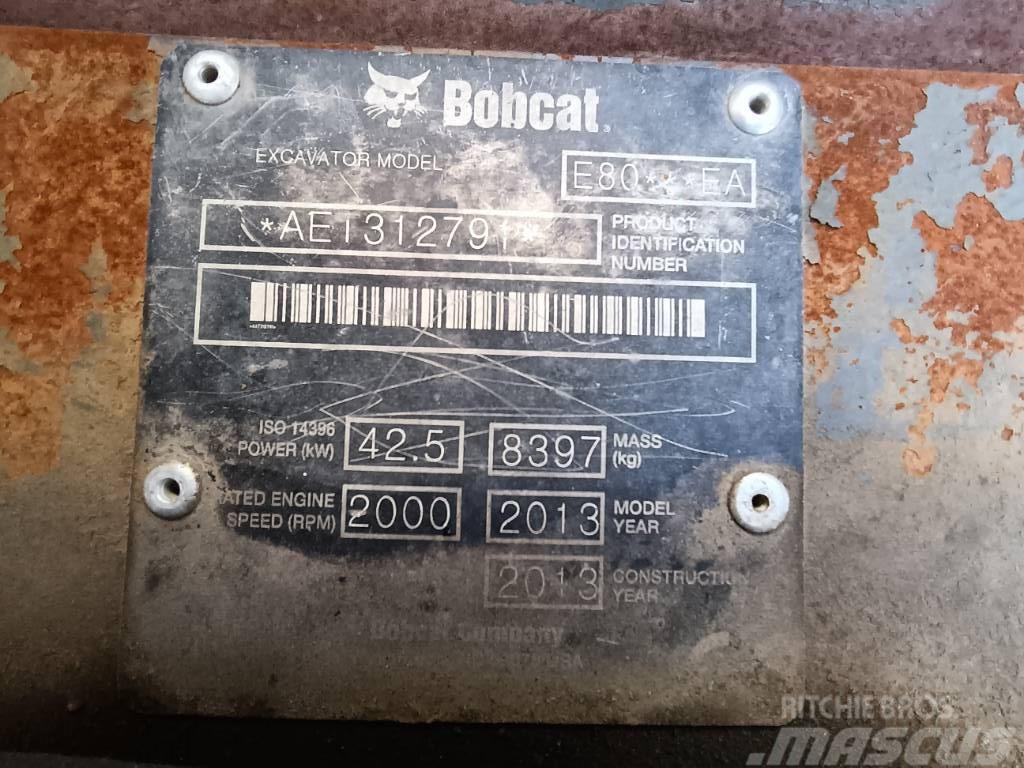 Bobcat E 80 EA Vidutinės galios ekskavatoriai 7-12 t