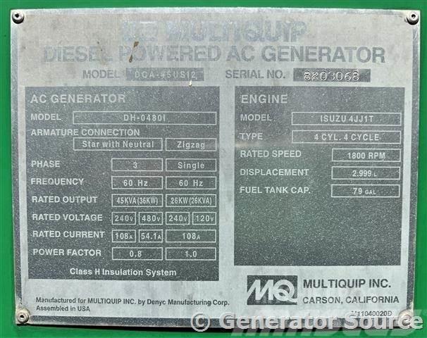 MultiQuip 36 kW - JUST ARRIVED Dyzeliniai generatoriai