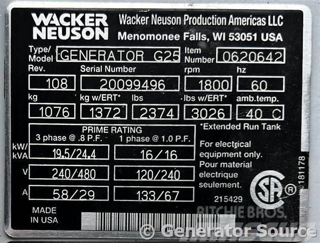 Wacker 20 kW - FOR RENT Dyzeliniai generatoriai