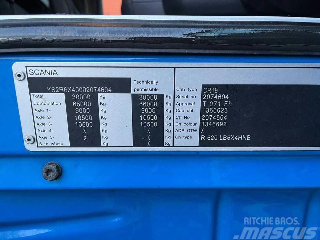 Scania R 620 6x4 SOLD AS CHASSIS !!! / CHASSIS L=6220 mm Važiuoklė su kabina