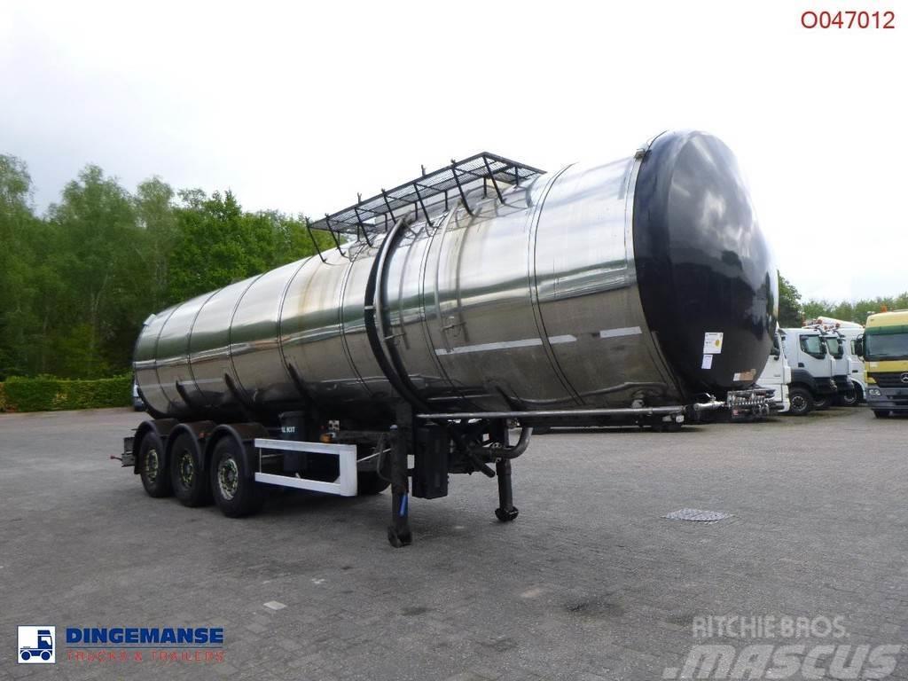 Metalovouga Bitumen tank inox 32 m3 / 1 comp + pump Cisternos puspriekabės