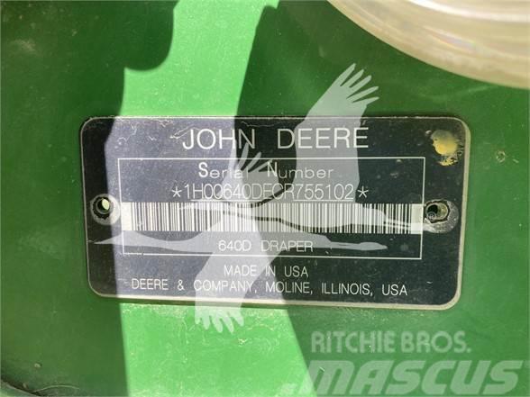 John Deere 640D Derliaus nuėmimo kombainų galvos