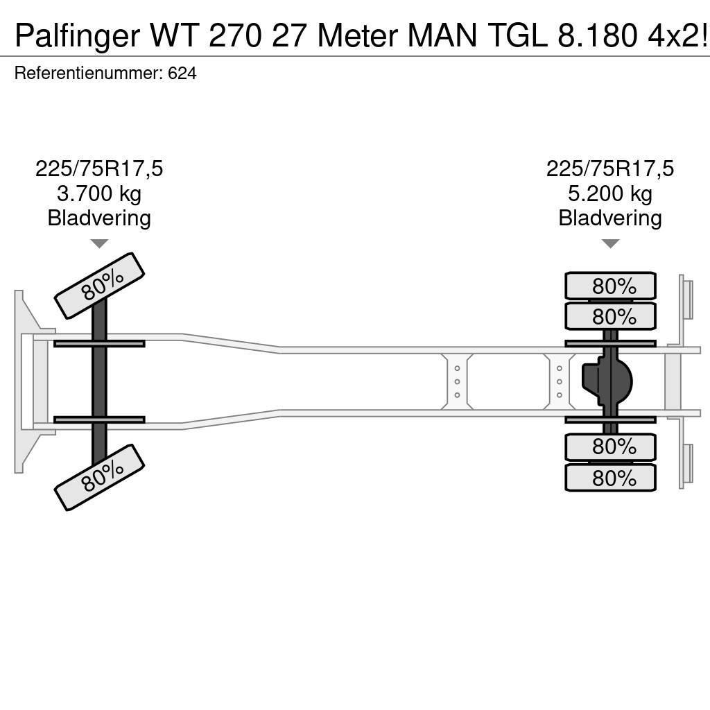 Palfinger WT 270 27 Meter MAN TGL 8.180 4x2! Ant vilkikų montuojamos kėlimo platformos