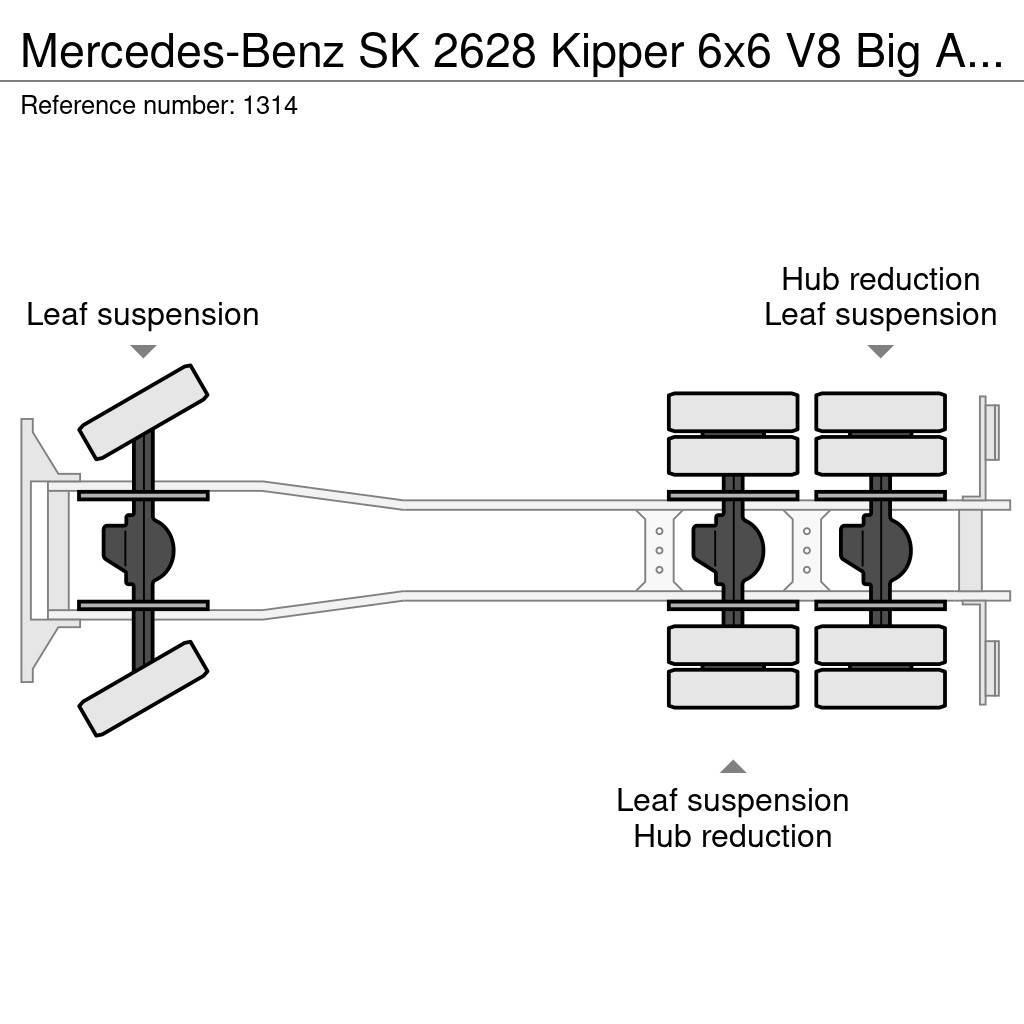 Mercedes-Benz SK 2628 Kipper 6x6 V8 Big Axle's Auxilery ZF Top C Savivarčių priekabų vilkikai