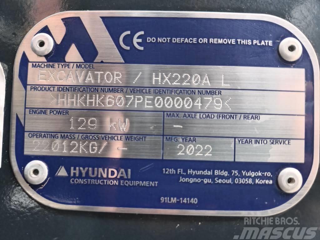 Hyundai HX 220AL Vikšriniai ekskavatoriai