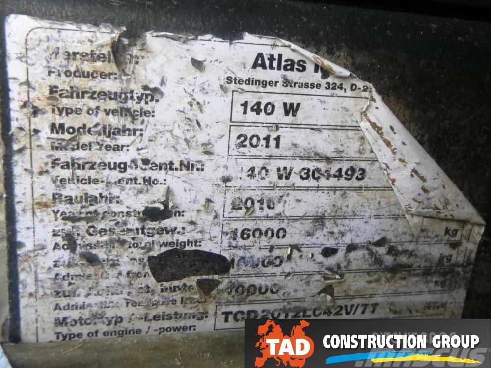 Atlas 140 W Ratiniai ekskavatoriai