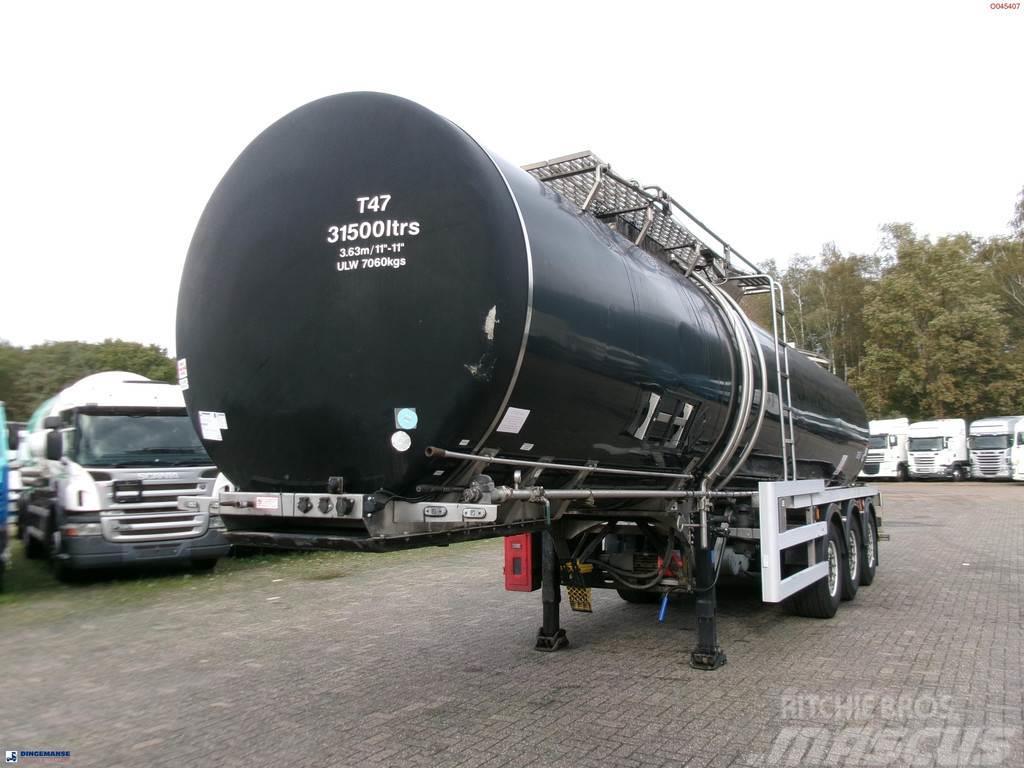Crossland Bitumen tank inox 33 m3 / 1 comp + compressor + AD Cisternos puspriekabės