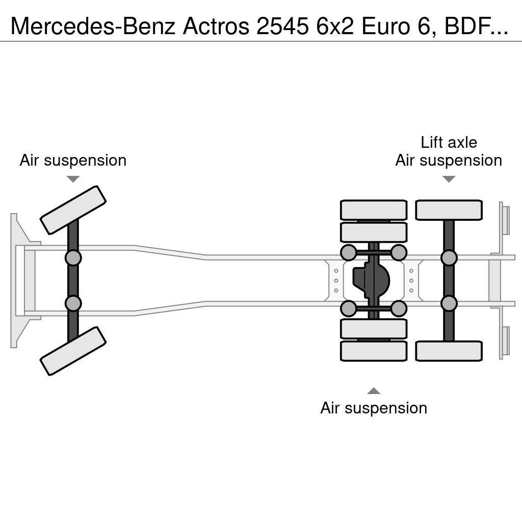Mercedes-Benz Actros 2545 6x2 Euro 6, BDF system, ACC, Retarder Savivarčiai su kabeliniu keltuvu