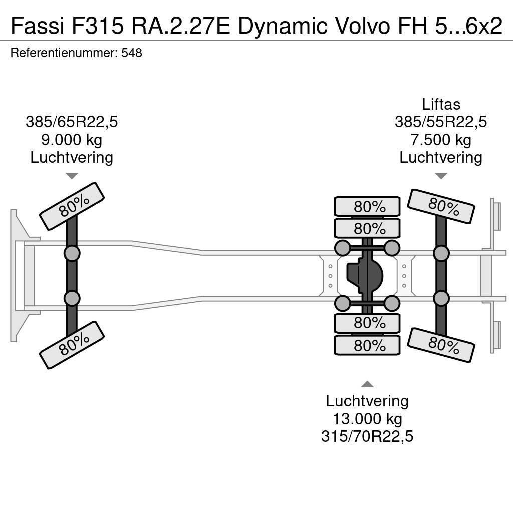 Fassi F315 RA.2.27E Dynamic Volvo FH 500 6x2 Euro 6! Visureigiai kranai