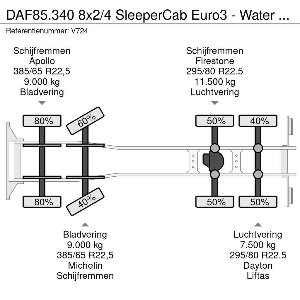 DAF 85.340 8x2/4 SleeperCab Euro3 - Water TankWagen 24 Automobilinės cisternos