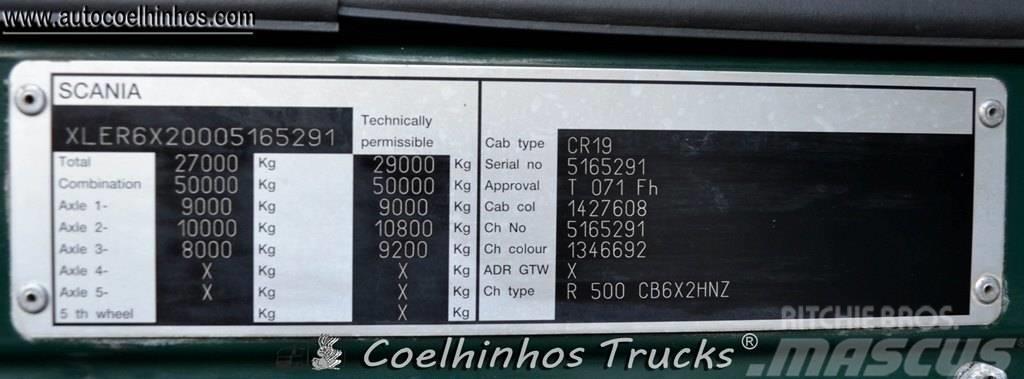Scania R 500 Konteinerių nuožulnaus pakėlimo ant platformos krautuvai