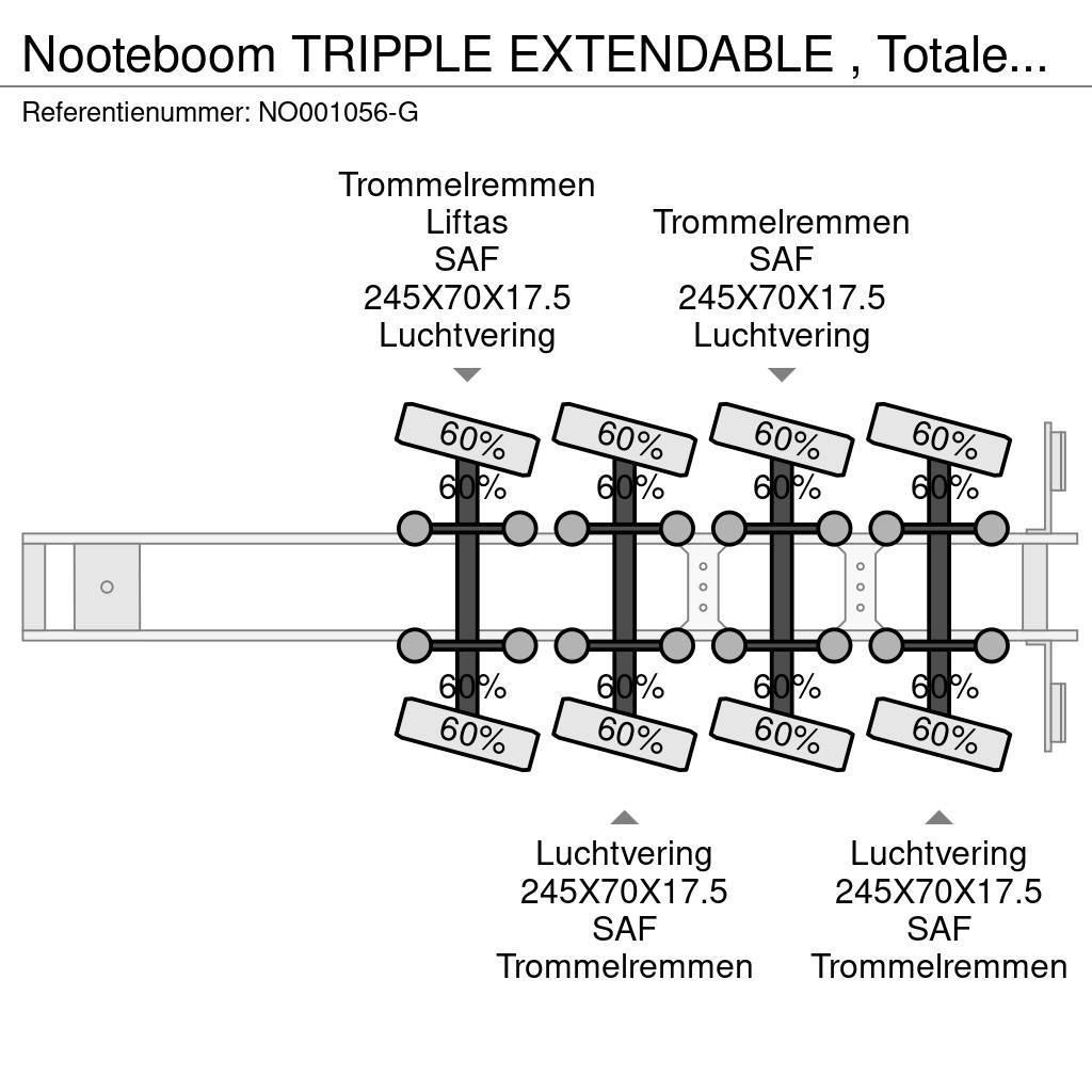 Nooteboom TRIPPLE EXTENDABLE , Totale 47,95 M 4 AXEL STEERIN Žemo iškrovimo puspriekabės