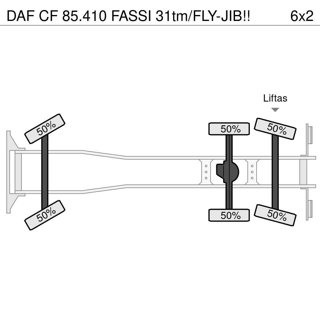 DAF CF 85.410 FASSI 31tm/FLY-JIB!! Visureigiai kranai