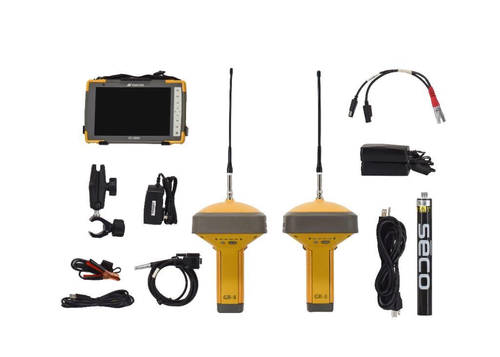 Topcon Dual GR-5 UHF II GPS Base/Rover w FC-6000 Pocket3D Kiti naudoti statybos komponentai