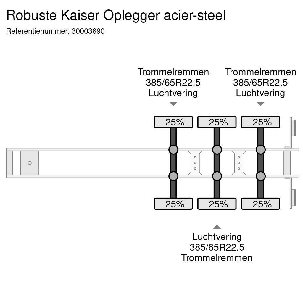 Robuste Kaiser Oplegger acier-steel Bortinių sunkvežimių priekabos su nuleidžiamais bortais