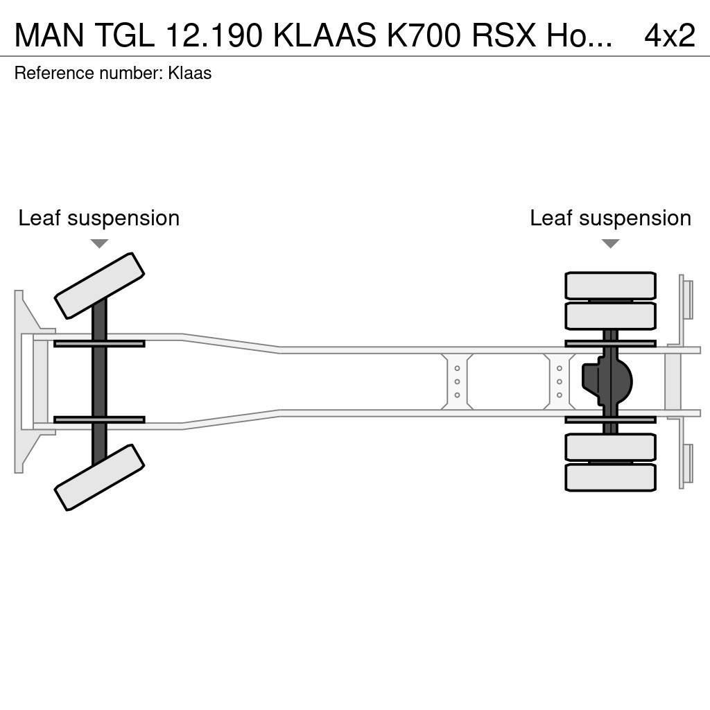 MAN TGL 12.190 KLAAS K700 RSX Hoogwerker bak (487 werk Ant vilkikų montuojamos kėlimo platformos