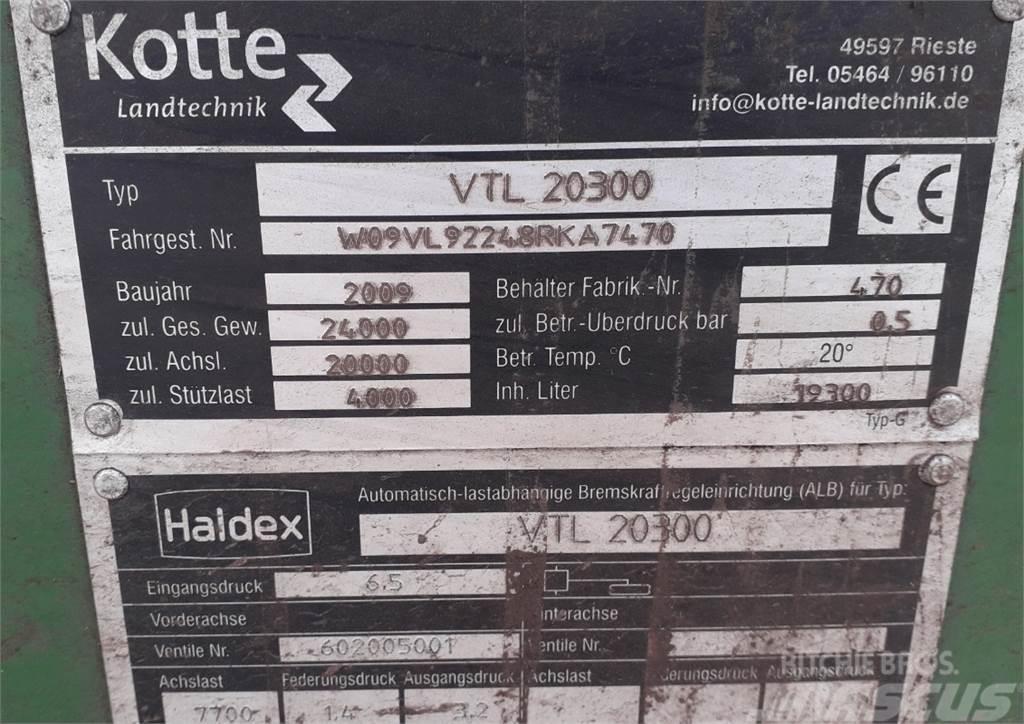 Kotte VTL 20300 Srutų cisternos