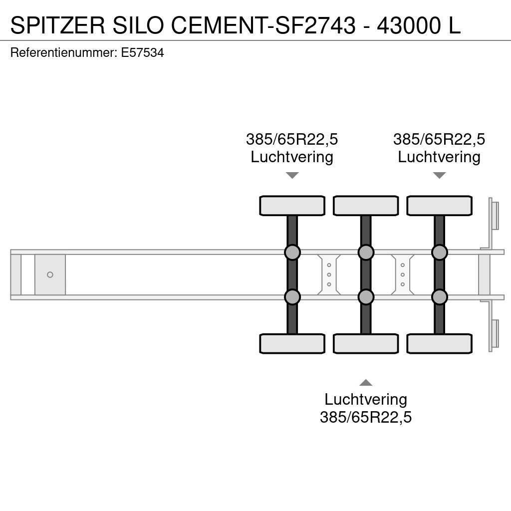 Spitzer Silo CEMENT-SF2743 - 43000 L Cisternos puspriekabės