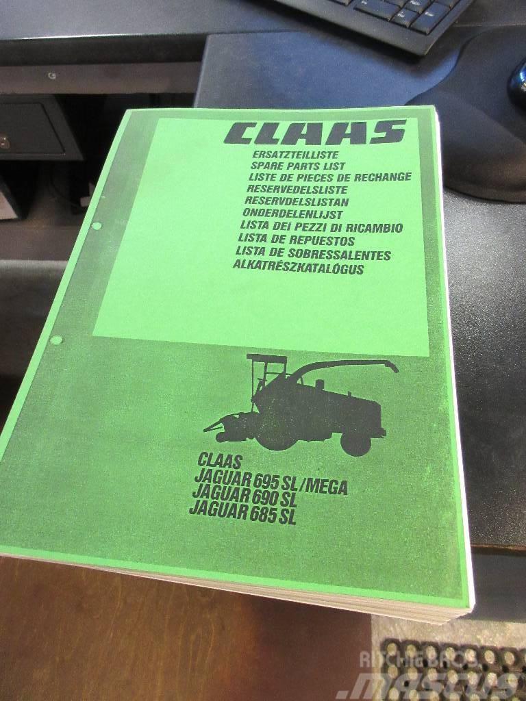 CLAAS Jaguar 695 varaosaluettelo/spare part list Kiti pašarų derliaus nuėmimo įrengimai