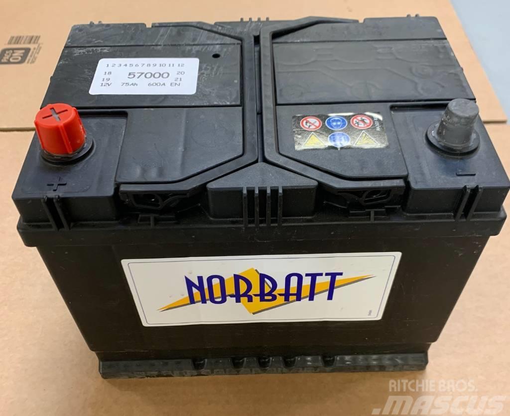  Norbatt Batteri 12V/75AH med BI Klack - 30-N57000 Radiatoriai