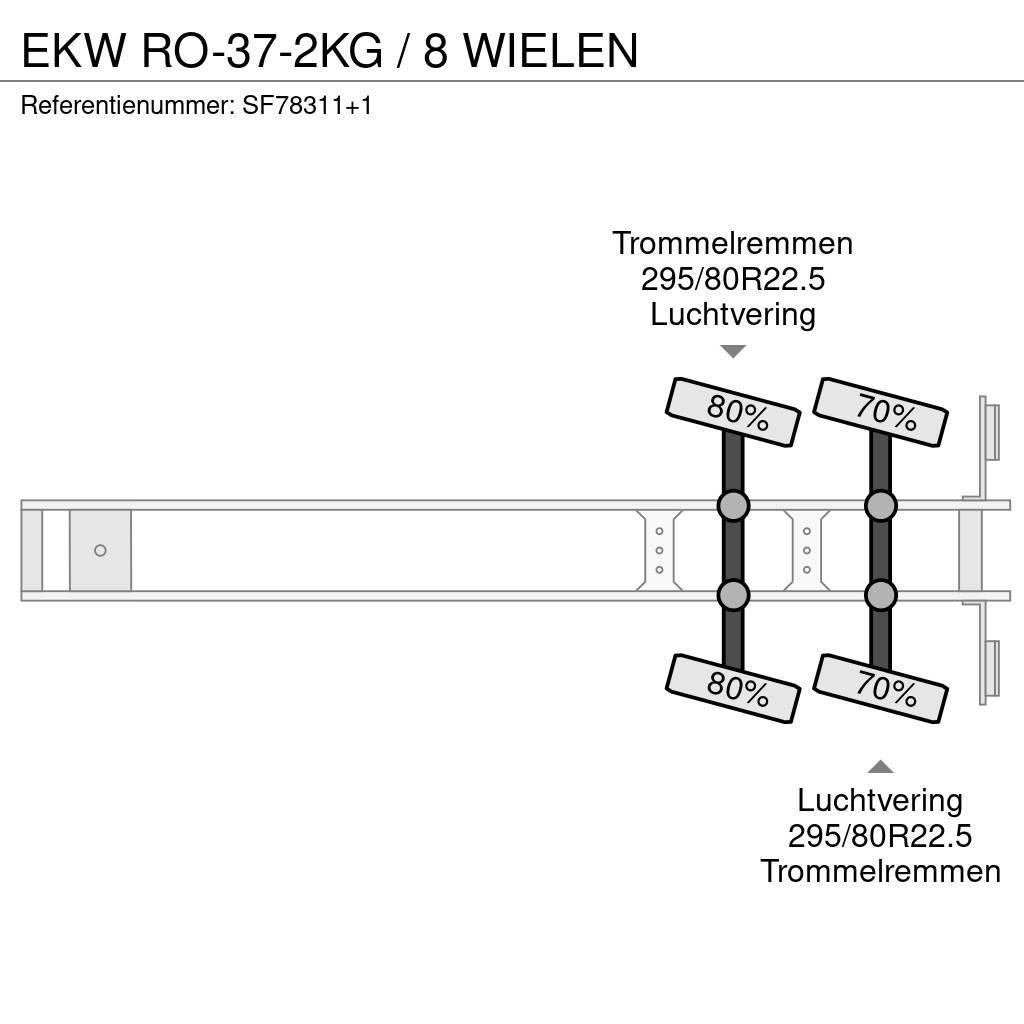 EKW RO-37-2KG / 8 WIELEN Bortinių sunkvežimių priekabos su nuleidžiamais bortais