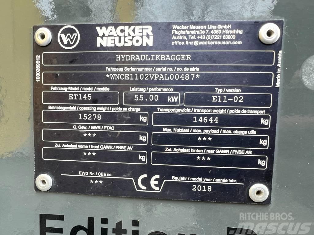 Wacker Neuson ET 145 Vikšriniai ekskavatoriai