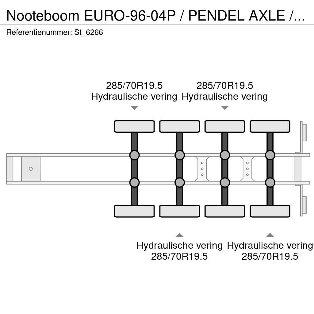 Nooteboom EURO-96-04P / PENDEL AXLE / 95.680 kg. Žemo iškrovimo puspriekabės