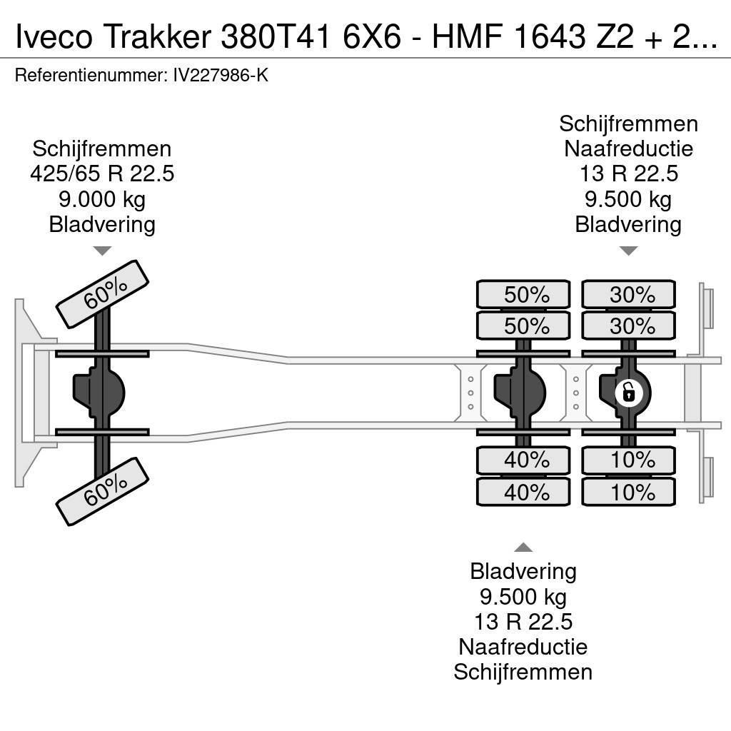 Iveco Trakker 380T41 6X6 - HMF 1643 Z2 + 2-WAY TIPPER Visureigiai kranai