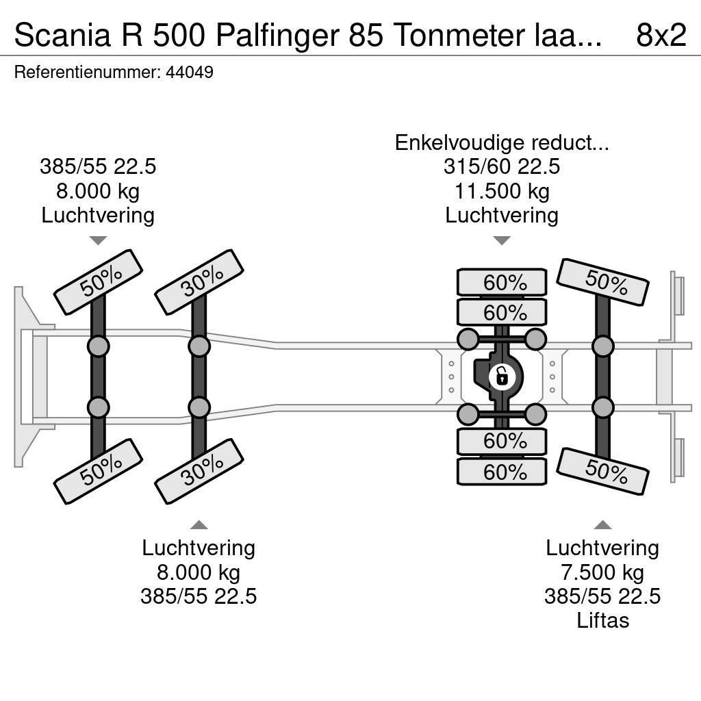 Scania R 500 Palfinger 85 Tonmeter laadkraan Visureigiai kranai