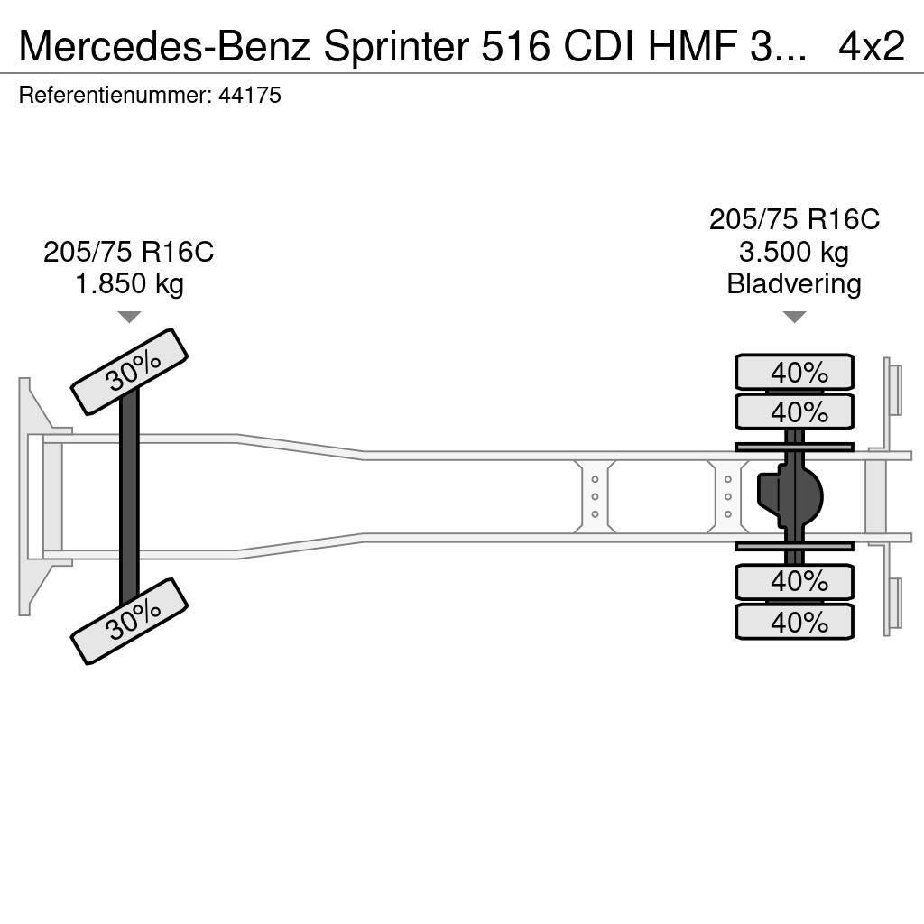 Mercedes-Benz Sprinter 516 CDI HMF 3 Tonmeter laadkraan Visureigiai kranai