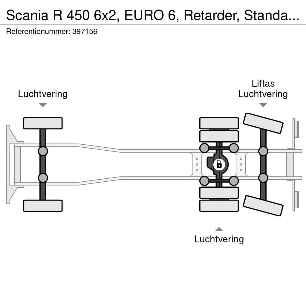 Scania R 450 6x2, EURO 6, Retarder, Standairco, Combi Priekabos su tentu