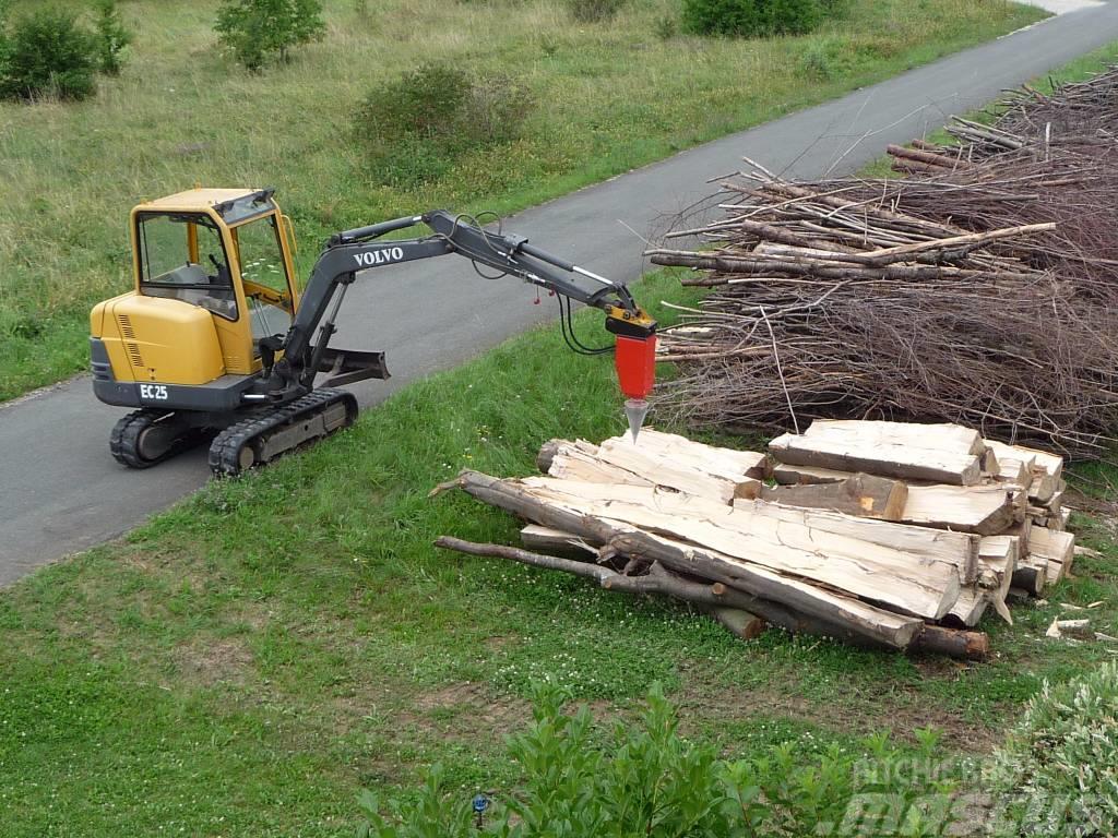  Konusni cepilec drv za bagre Kegelspalter Holzspal Medžių skaldymo, pjovimo ir lupimo įrengimai
