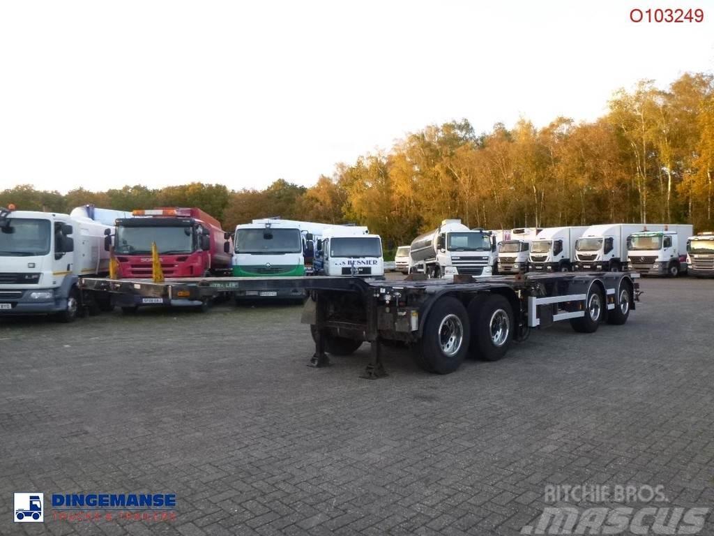 D-tec 4-axle container combi trailer (2 + 2 axles) Konteinerių puspriekabės
