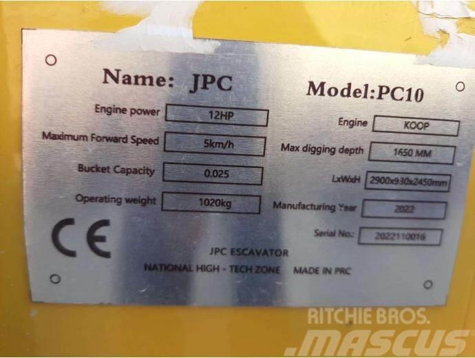 JPC PC-10 Mini ekskavatoriai < 7 t