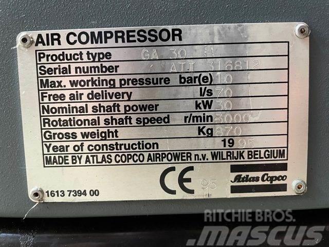 Atlas Copco GA30 el-skruekompressor Kompresoriai