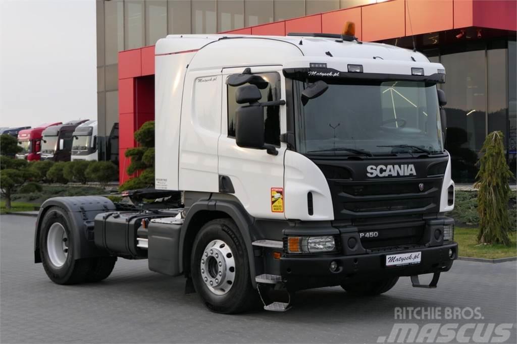 Scania P 450 / RETARDER / HYDRAULIKA / NISKA KABINA / WAG Naudoti vilkikai
