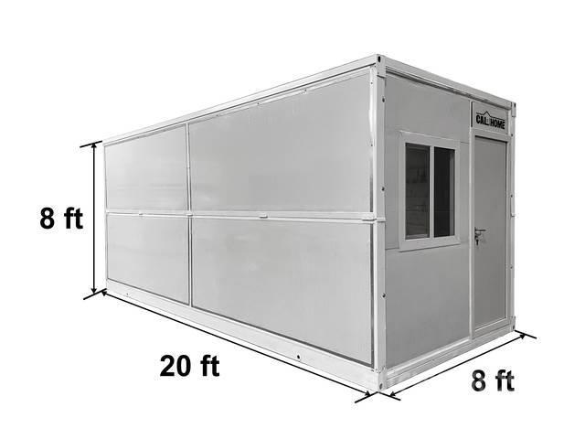  20 ft x 8 ft x 8 ft Foldable Metal Storage Shed wi Saugojimo konteineriai