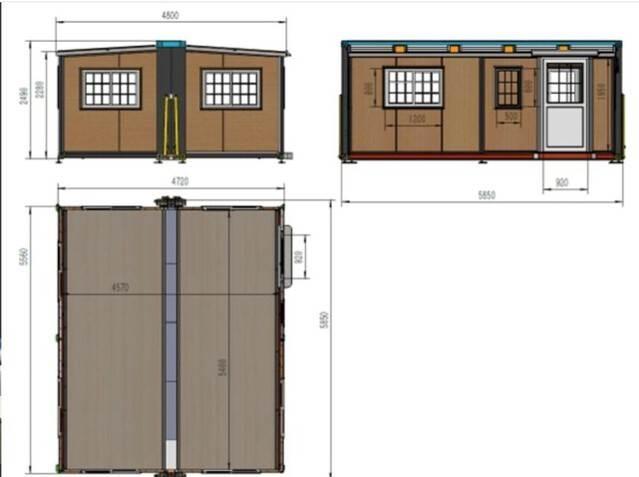  2023 4.7 m x 5.85 m 2023 Folding Portable Building Kita