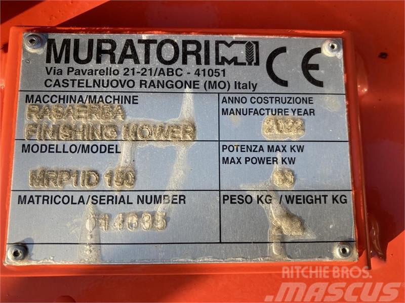 Muratori MRP1150 monteret med eurobeslag Montuojamos ir prikabinamos šienapjovės