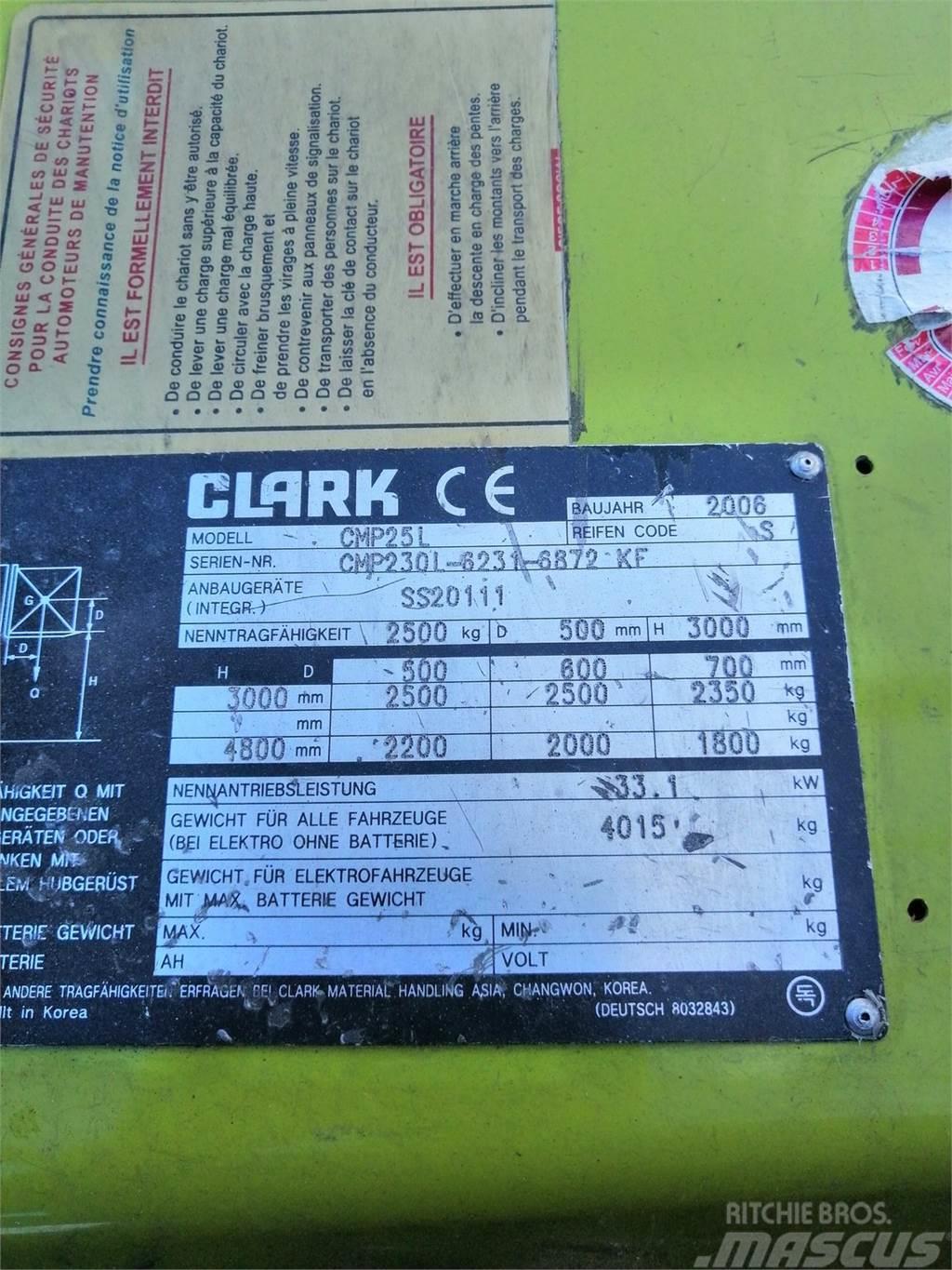 Clark CMP 25 L Šakiniai krautuvai - Kita
